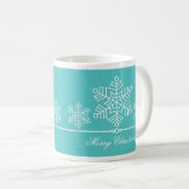 Délicat Snowflakes Mug de Noël (Devant droit)