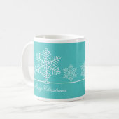 Délicat Snowflakes Mug de Noël (Devant gauche)