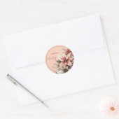 Delicate Aanpasbare Bloem Ronde Sticker (Envelop)