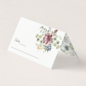 Delicate Anemone bouquet elegant Wedding Visitekaartjes (Voorkant)