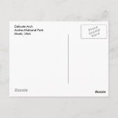 Delicate Arch Briefkaart (Achterkant)