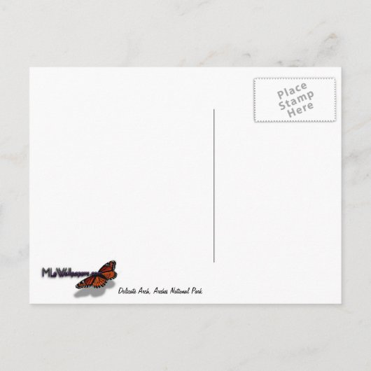 Delicate Arch II in Arches National Park Briefkaart (Achterkant)