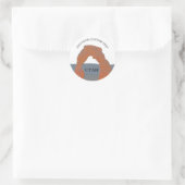 Delicate Arch in Arches National Park Utah Custom Ronde Sticker (Tas)