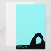 Delicate Arch Skyline Briefpapier (Voorkant / Achterkant)