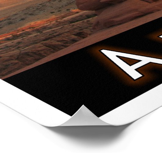 Delicate Arch Sunset Combo Poster (Hoek)