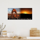 Delicate Arch Sunset Combo Poster (Keuken)