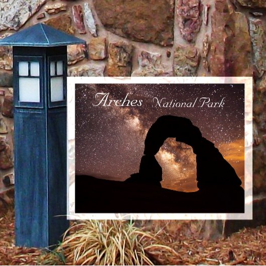 Delicate Arch Under Starry Sky Arches NP Postcard Briefkaart