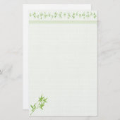 Delicate Bamboo Linen Stationery Briefpapier (Voorkant / Achterkant)