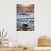 Delicate Beach Sunset Poster (Keuken)