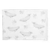 Delicate Beluga walvissen en illustratie van Zee-o Kussensloop (Voorkant)