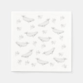 Delicate Beluga walvissen en illustratie van Zee-o Servet (Voorkant)