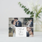 Delicate Black 4 Fotosjabloon Dank u kaart (Staand voorkant)