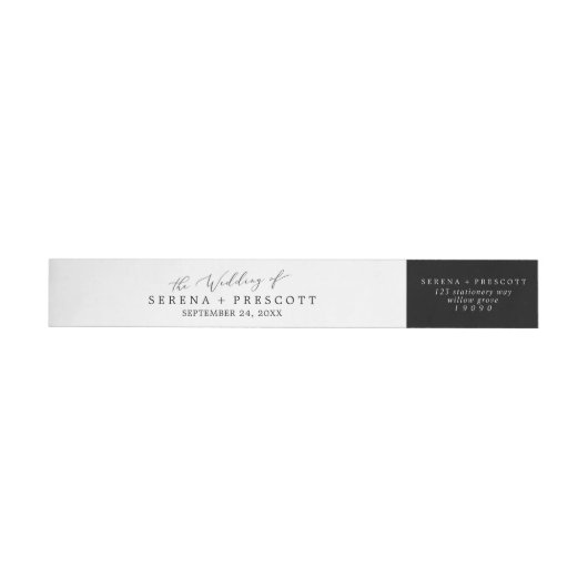 Delicate Black Calligraphy Wedding (Individueel)