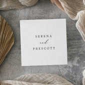 Delicate Black Calligraphy Wedding Servet