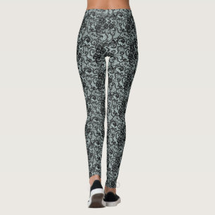 Delicate Black Lace Leggings