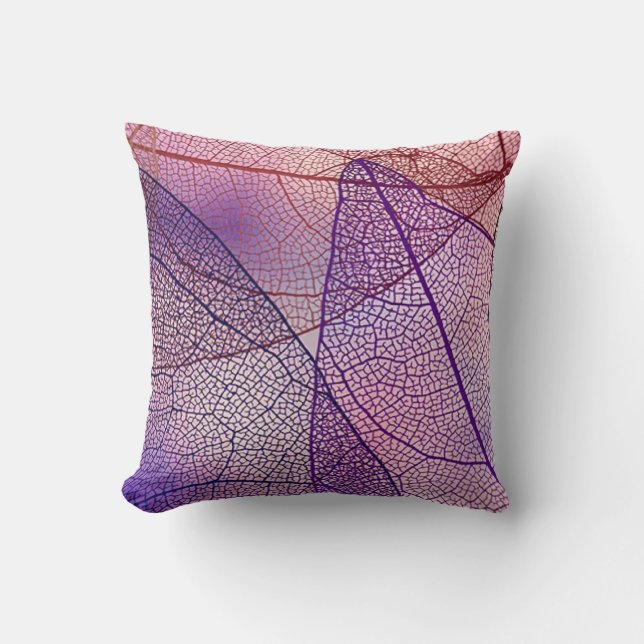 Delicate blad artistieke ader impressies ontwerp kussen (Voorkant)