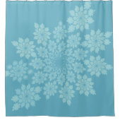 Delicate bladeren in pastel douchegordijn (Voorkant)