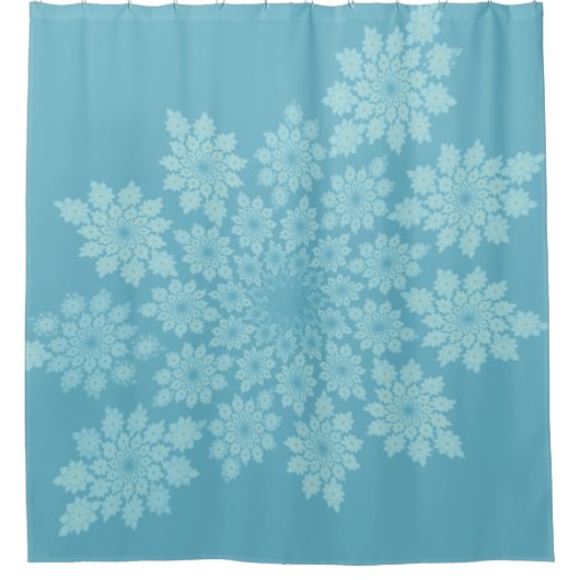 Delicate bladeren in pastel douchegordijn (Voorkant)