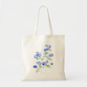 delicate blauw Brunnera bloemen wilde bloem canvas Tote Bag (Voorkant)