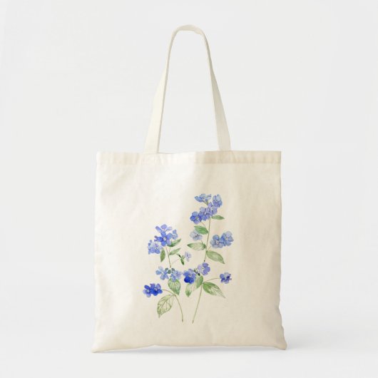 delicate blauw Brunnera bloemen wilde bloem canvas Tote Bag (Voorkant)