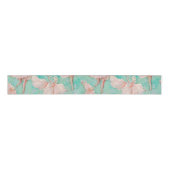 Delicate  Blauw en Roze Tiny Dancer Print Grosgrain Lint (Voorkant)