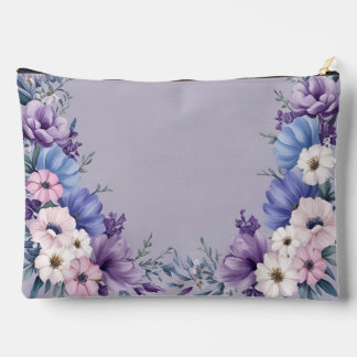 Delicate blauw, wit, roze en Paarse zomerbloemen Etui