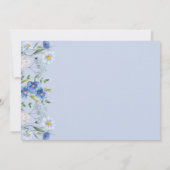 Delicate Bloemen blauw sinaasappel Bruiloft Jubile Kaart (Achterkant)