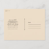 Delicate Bloemen Botanische Boho Bruiloft Aankondigingskaart (Achterkant)