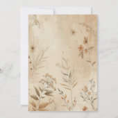 Delicate Bloemen Botanische Boho Bruiloft Kaart (Achterkant)