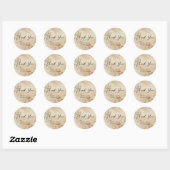 Delicate Bloemen Botanische Boho Bruiloft Ronde Sticker (Vel)