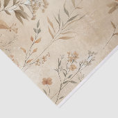 Delicate Bloemen Botanische Boho Bruiloft Tissuepapier (Detail)