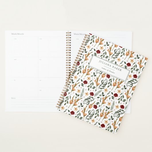 Delicate Bloemen gepersonaliseerd Planner (Display)