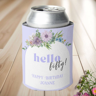 Delicate Bloemen Lavendel 50e Verjaardag Blikjeskoeler