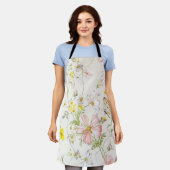 delicate bloemen met een vlinder in Chinese stijl Schort (Gedragen)