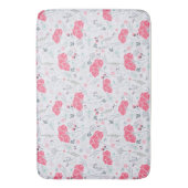  Delicate  Bloemen Roze Botanisch Badmat (Voorkant Verticaal)