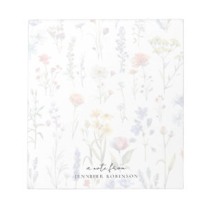 Delicate Bloemrijke Lente Zomer Wilde Bloemen Naam Notitieblok
