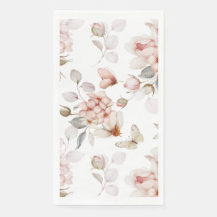 Delicate Bloesems en Vlinders Servet