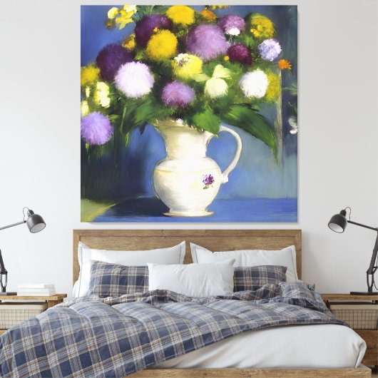 Delicate Blooms Wandinrichting Canvas Afdruk (Insitu (Slaapkamer))