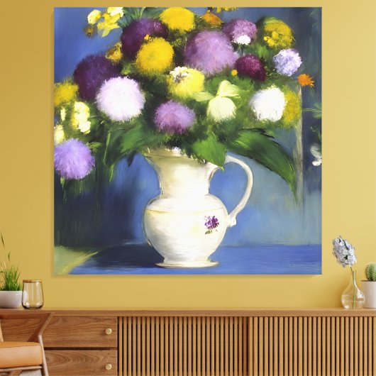 Delicate Blooms Wandinrichting Canvas Afdruk (Insitu (Woonkamer))