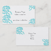 Delicate Blossom (Aqua) Visitekaartje (Voorkant / Achterkant)