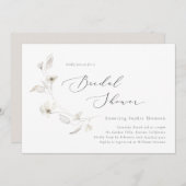 Delicate Blossom Bridal Shower Invitation Kaart (Voorkant / Achterkant)