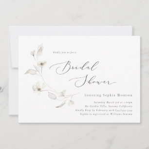 Delicate Blossom Bridal Shower Invitation Kaart