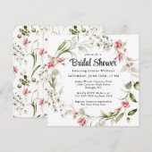 Delicate Blossoms Waterverf Floral Vrijgezellenfee Kaart (Voorkant / Achterkant)