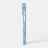 Delicate Blue Floral Pattern Japanese Modern Phone iPhone 16 Hoesje (Linkerkant)