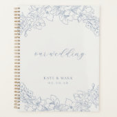 Delicate Blue Floral Wedding Planner Notebook (Voorkant)