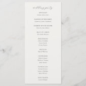 Delicate Blue Floral Wedding Programma (Achterkant)