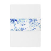 Delicate Blue Flowers Wedding Uitnodigingen Wikkel (Achterkant Voorbeeld)
