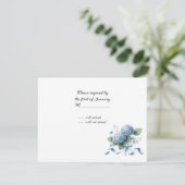 Delicate Blue Hydrangea Wedding RSVP (Debout devant)