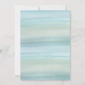 Delicate Blue | Waterverf Floral Baby Sprinkle Kaart (Achterkant)