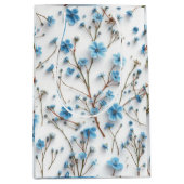 Delicate Blue Wildflowers Art Medium Cadeauzakje (Voorkant)